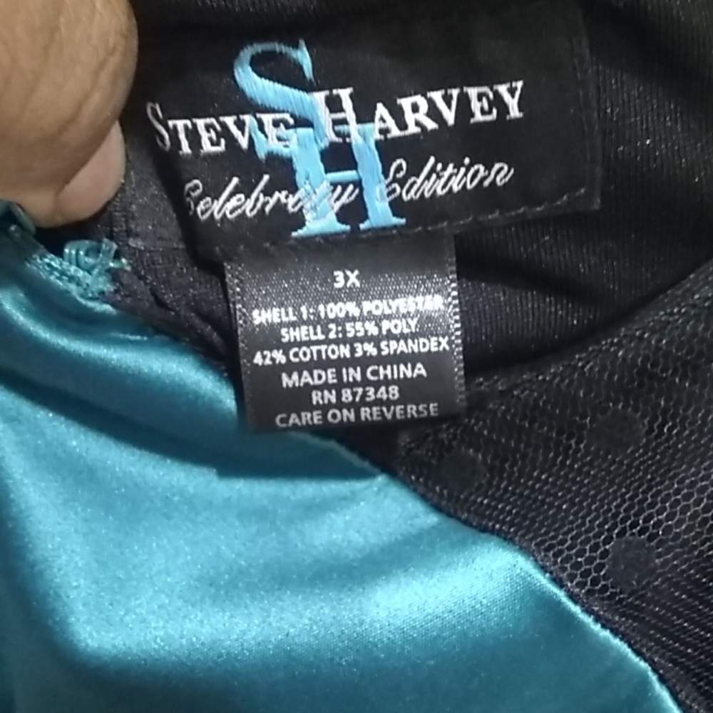 Steve Harvey  Green silk plum dress - Picture 7 of 7